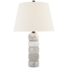 Round Chunky Stacked Table Lamp
