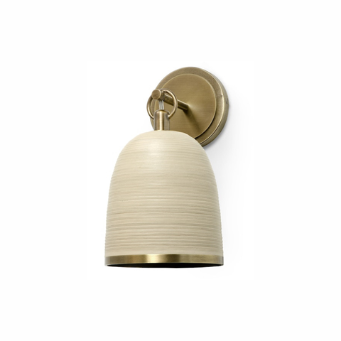 Rivoli Leather Sconce, Sand