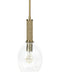 Bronson Glass Pendant, BRASS