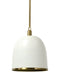 Rivoli Leather Pendant White