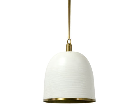 Rivoli Leather Pendant White