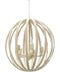 Madera Coco Chandelier, White