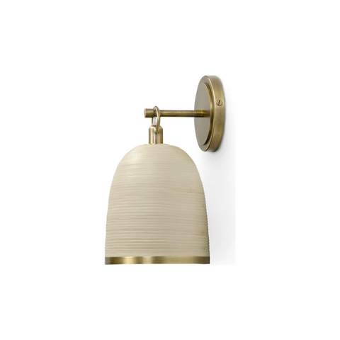 Rivoli Leather Sconce, Sand