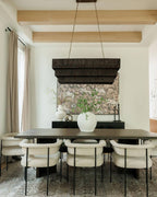 EVERLY RECTANGULAR CHANDELIER, ESPRESSO