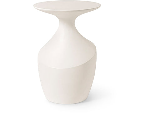 CHELSEA OUTDOOR SIDE TABLE, TALL, WHITE