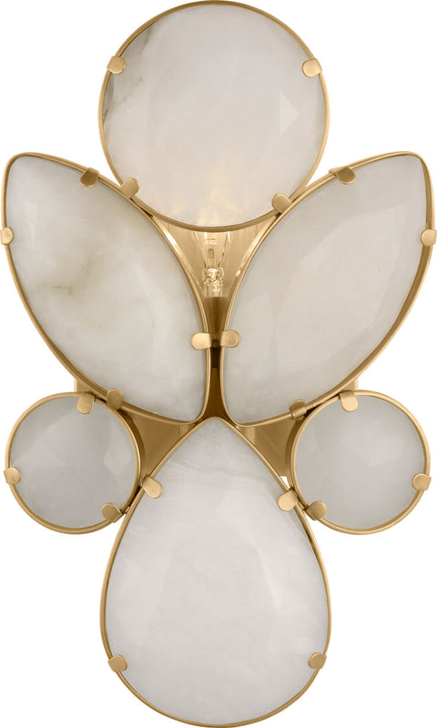 Lloyd Small Jeweled Sconce - Soft Brass with Alabaster