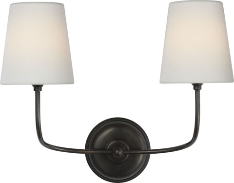 Vendome 16 Cordless 2 Light Sconce - Bronze